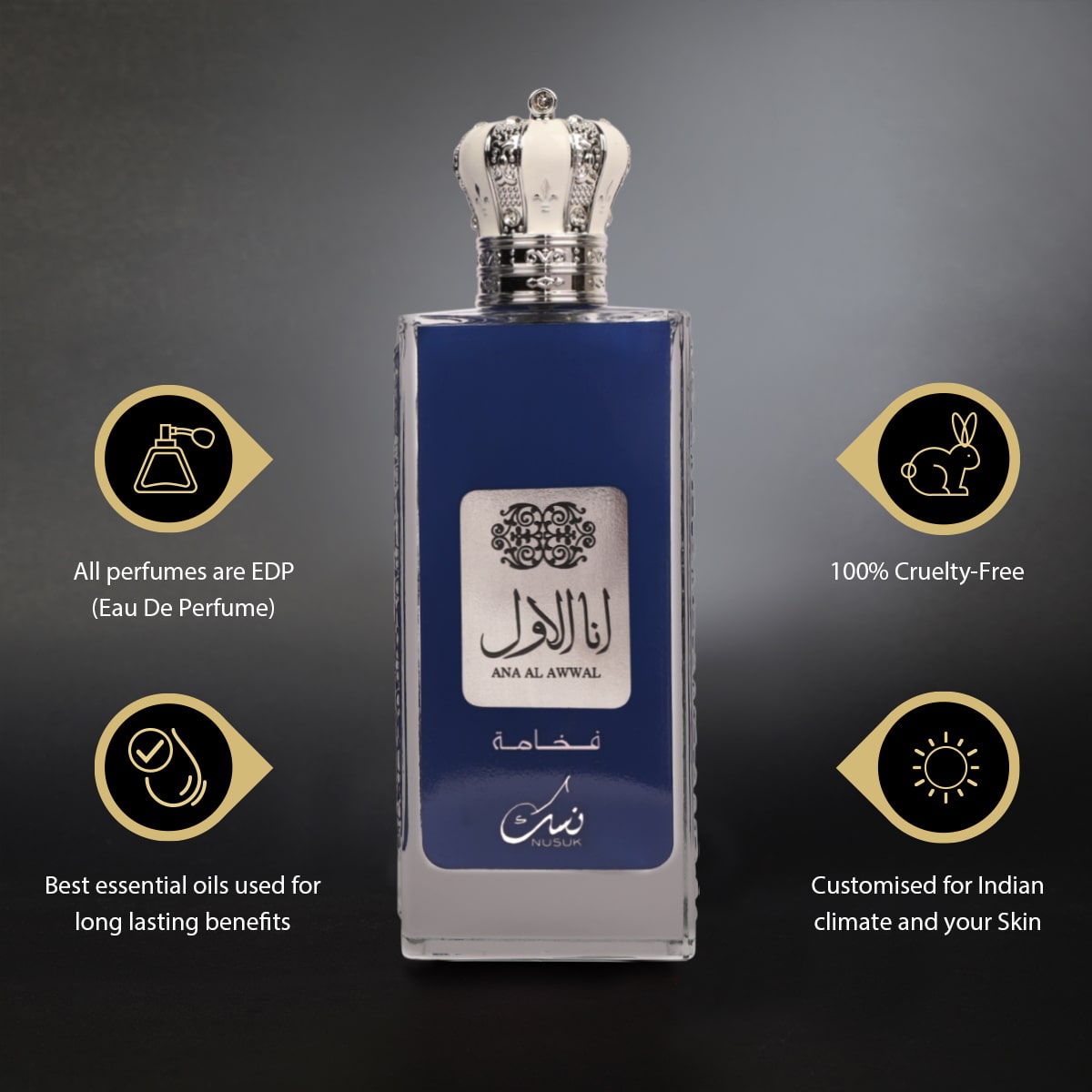 Nusuk Ana Al Awwal Blue Fakhama Eau de Parfum 100ml