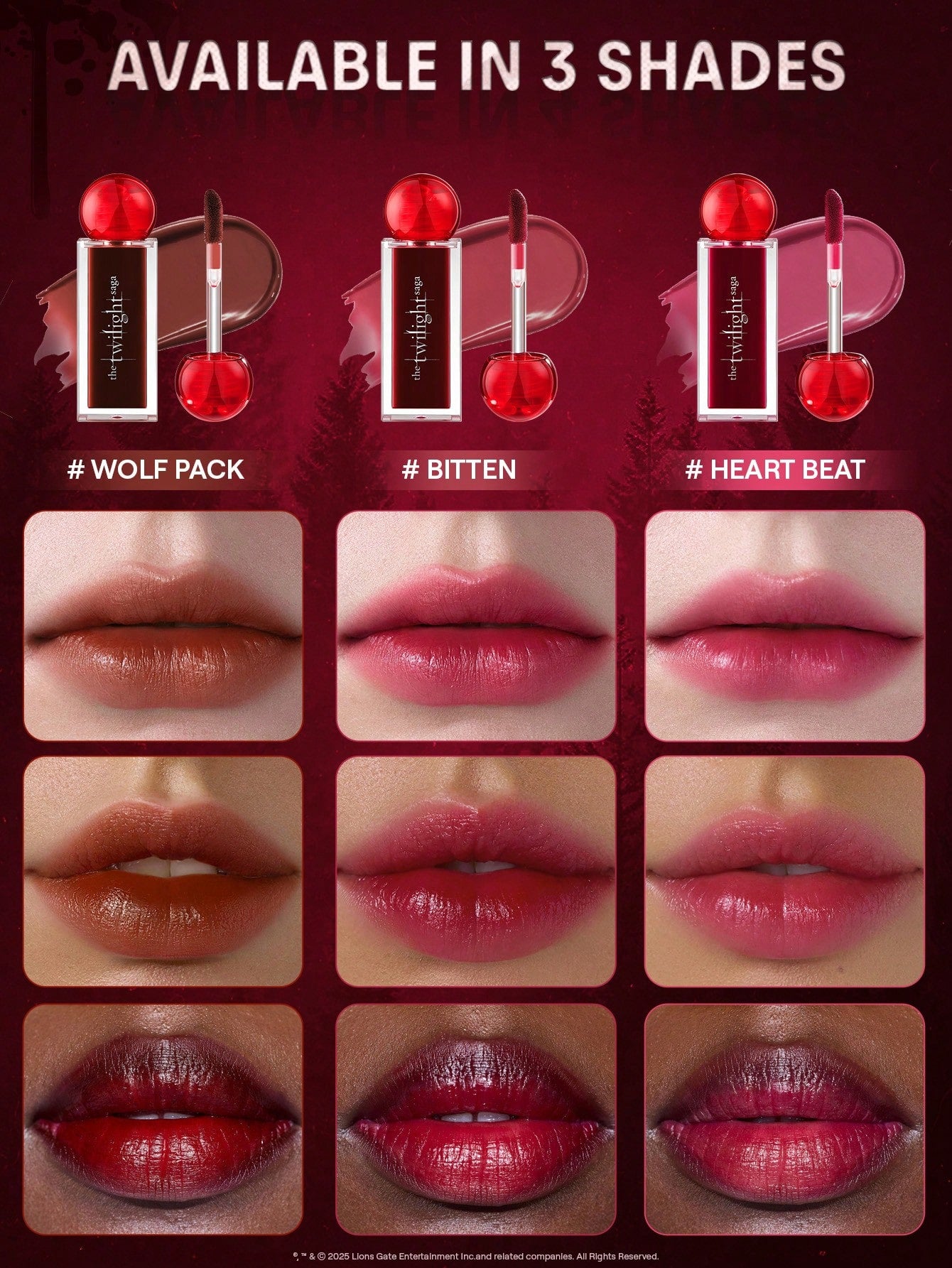 SHEGLAM Twilight Saga Immortality Long‑Wear Lip Tint Bitten Shade