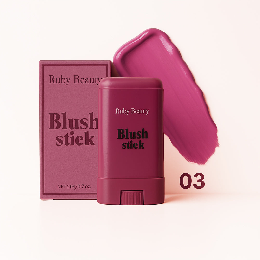 RubyBeautyBU Cream Blush Stick Lightweight Long-Wear Buildable Flush
