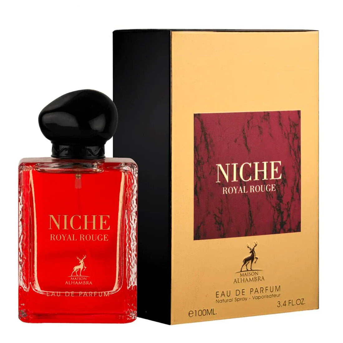 Maison Al Hambra Niche Royal Rouge: Saffron, Sandalwood, 100ml EDP