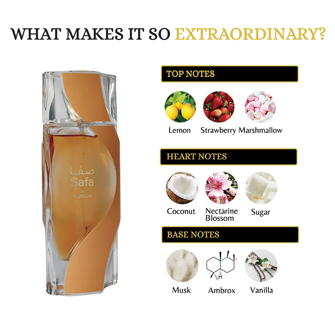 Riiffs Safa Unisex Fruity Oriental Perfume – Lemon Vanilla Musk