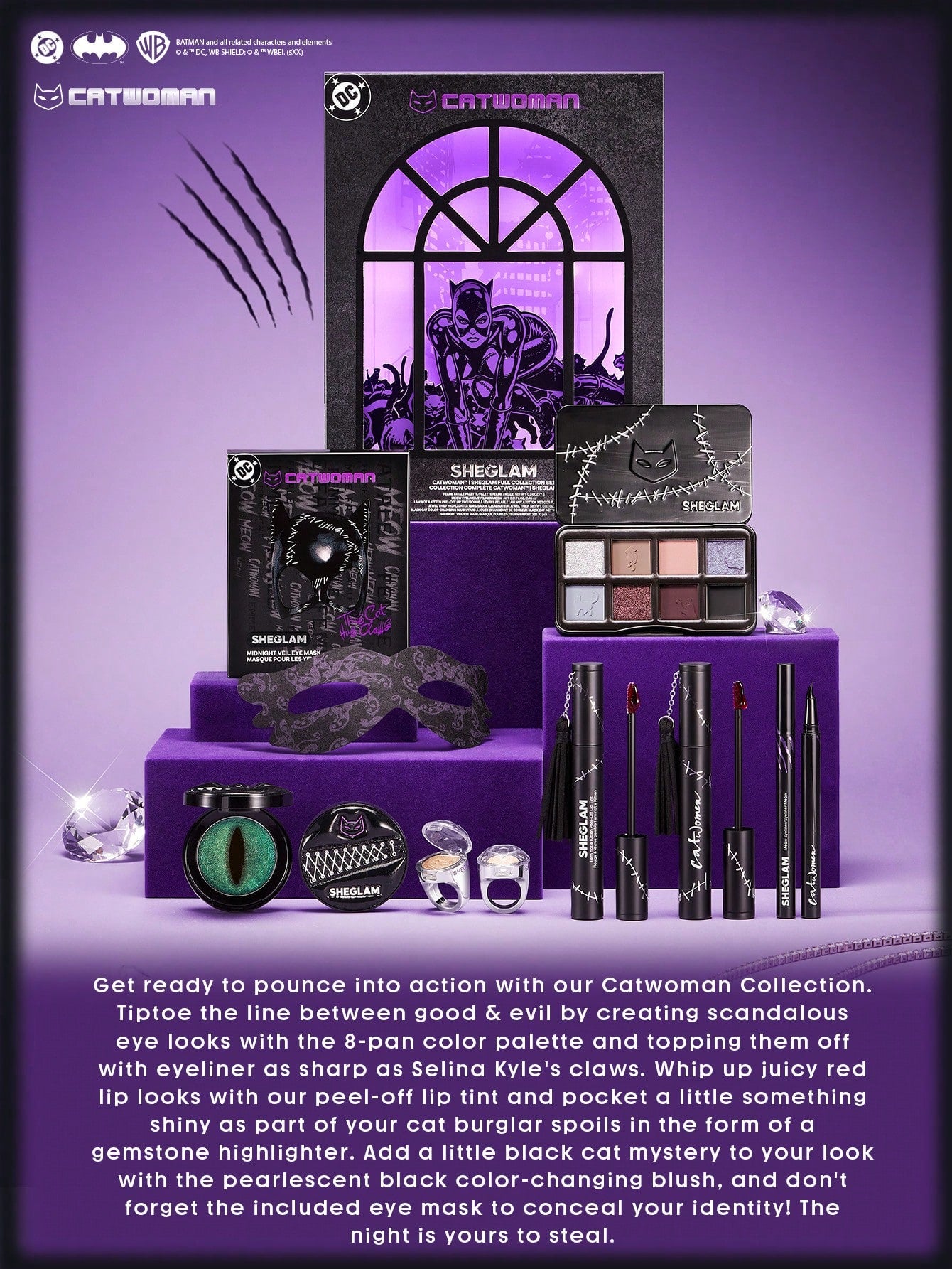 SHEGLAM Catwoman Meow Curved Precision Liquid Eyeliner Pen Black