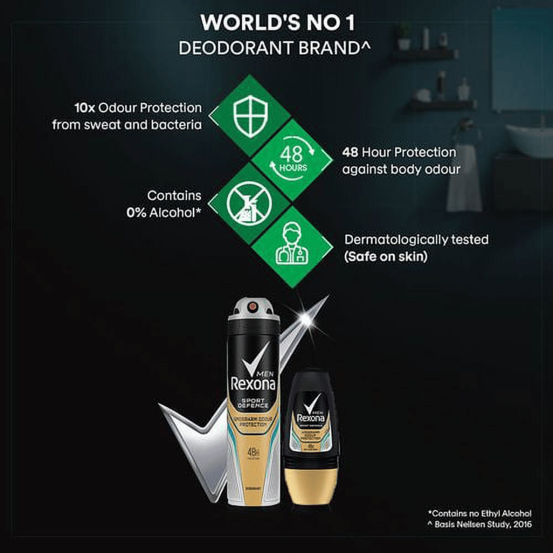 Rexona Men Sport Defence Antiperspirant Deodorant 200ml - Long-Lasting Protection