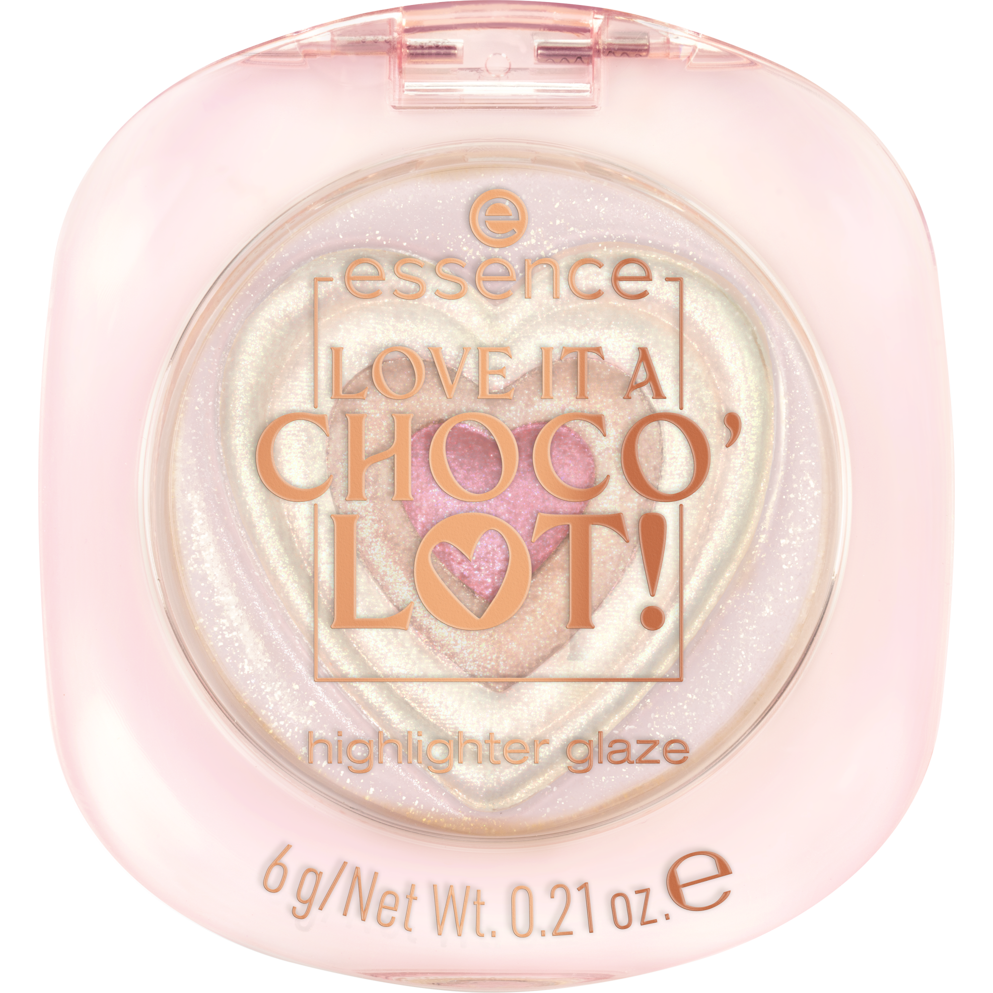 essence Heart-Shaped Highlighter Glaze – Cream-to-Powder Triple-Shade Radiant Glow