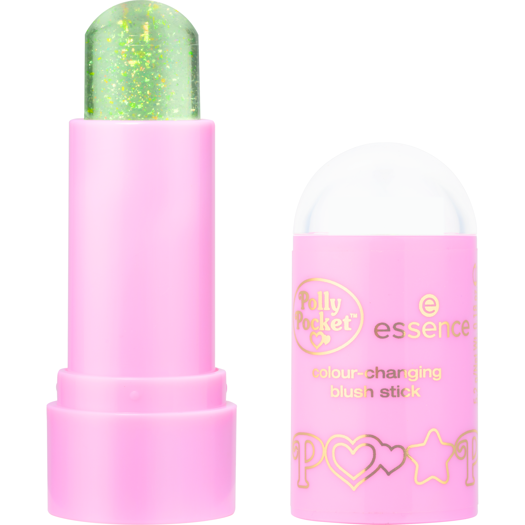 essence Polly Pocket Colour-Changing Blush Stick Mint-to-Pink Creamy Formula