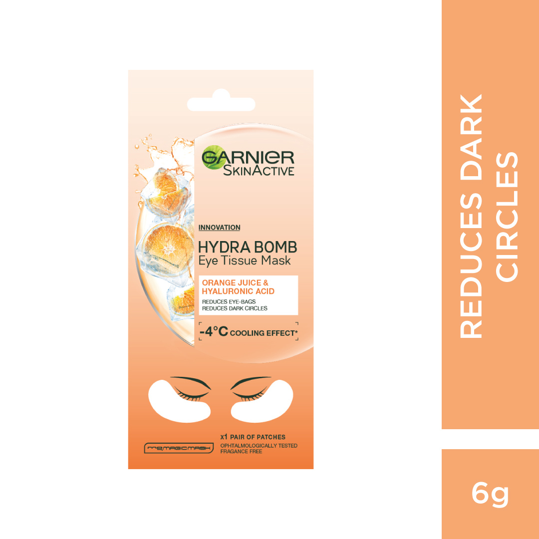 Garnier Hydra Bomb Anti Dark-Circle Eye Tissue Mask Orange Juice