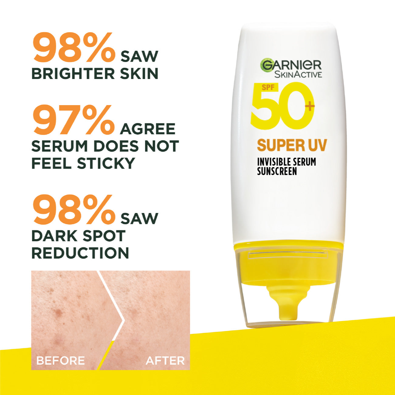 Garnier Super UV Invisible Serum SPF 50+ Sunscreen 30ml - High Protection
