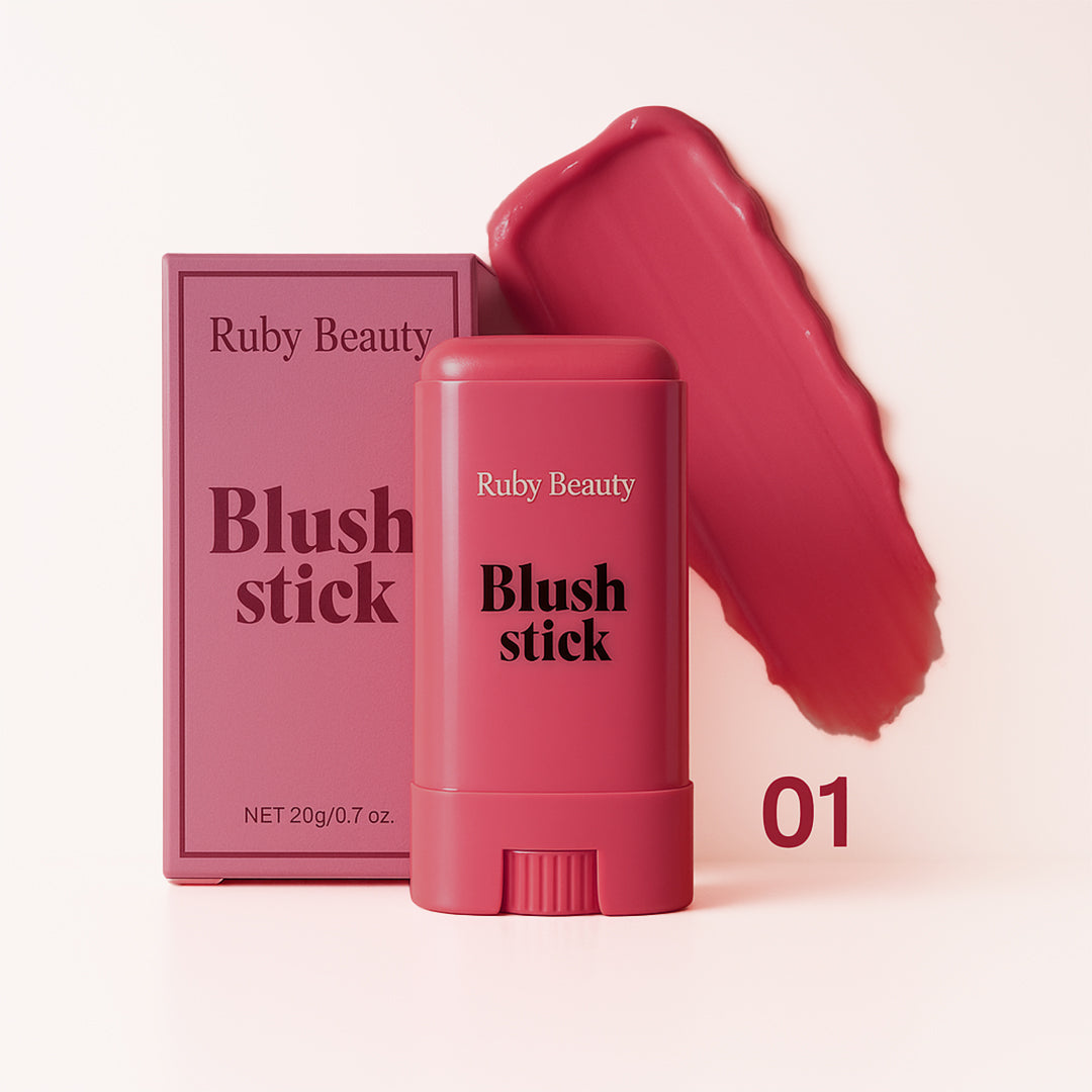 RubyBeautyBU Cream Blush Stick Lightweight Long-Wear Buildable Flush