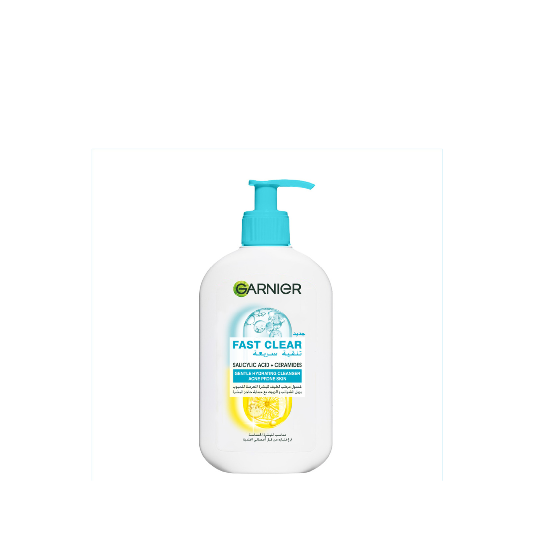 Garnier Fast Clear Hydrating Gentle Cleanser for Acne-Prone Skin
