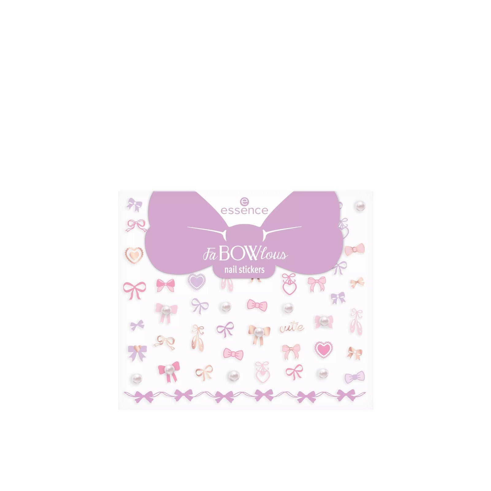 essence FaBOWlous Nail Stickers Ballet of Bows Pearl Accents