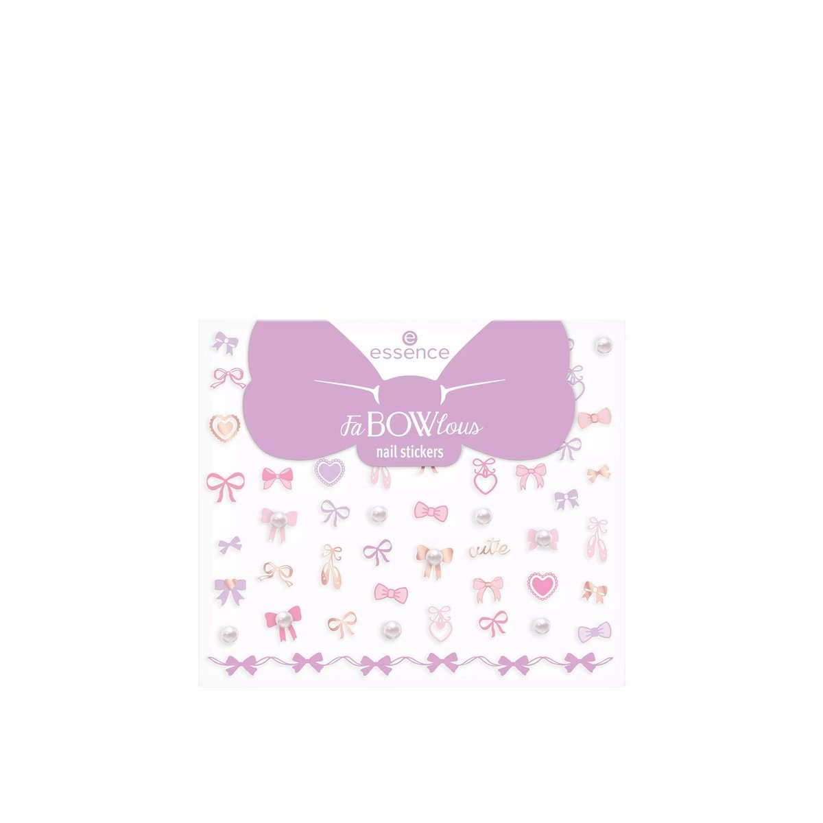 essence FaBOWlous Nail Stickers Ballet of Bows Pearl Accents