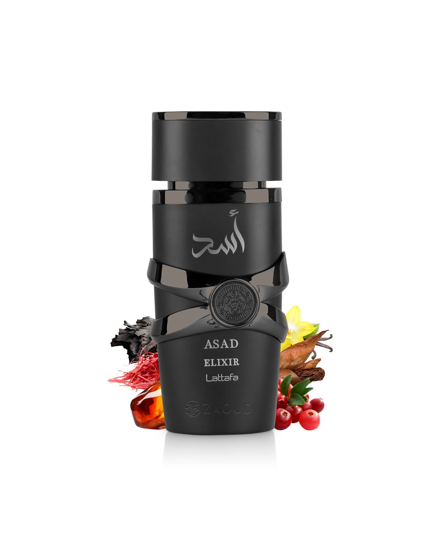 https://cdn.shopify.com/s/files/1/0570/0891/4541/files/lattafa-Asad-Elixir-perfume-black-bottle-surrounded-by-amber-and-saffron-against-white-background.jpg?v=1761691653
